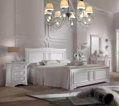 Komplettes Schlafzimmer Bett 2x Nachttische 3 tlg. Sets Designer Luxus