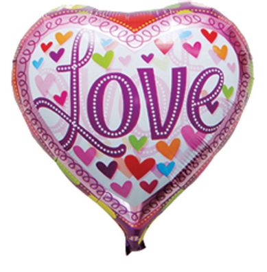 Folienballon Herz Love Liebe Heliumballon Luftballon Valentinstag Geburtstag