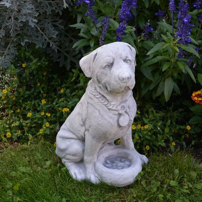 Massive Steinfigur großer Rottweiler Hund Tierfigur aus Steinguss frostfest