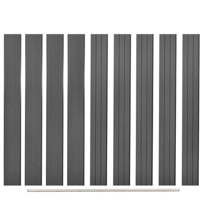 vidaXL Ersatz-Zaunbretter 9 Stk. WPC 170 cm Grau
