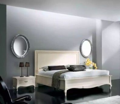 Bett 2x Nachttische 3 tlg. Schlafzimmer Set Möbel Modern Luxus Betten