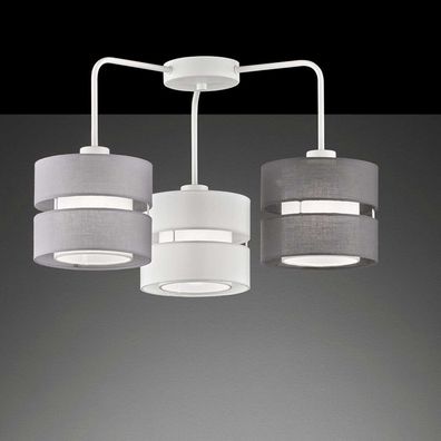 Wofi Deckenlampe Belle 3-flg Weiß Retro E27 Esszimmer Küche Leuchte Lampe