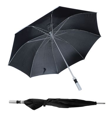 Regenschirm 125 cm schwarz - gerade - Falt Stock Regen Schirm Automatik auf