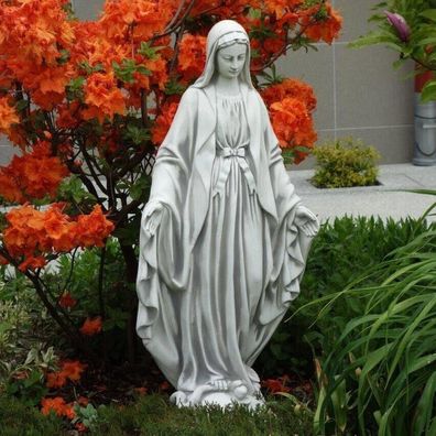 Massive Statue Frauenfigur Madonna mittel heilige Maria aus Steinguss frostfest