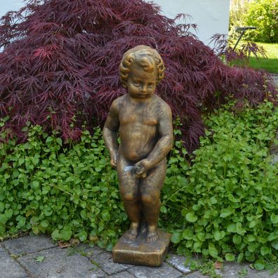 Massive Steinfigur Manneken Pis Farbe exclusiv Wasserspeier Steinguss frostfest