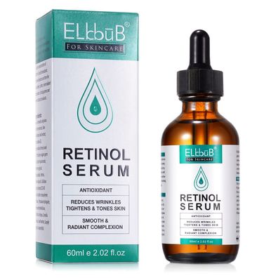 Retinol Serum mit Vitamin E Anti Falten Anti-Aging Gesichtsserum Bio Vegan 60ml