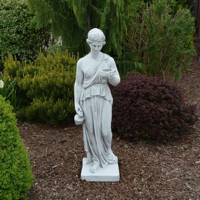 Große Steinfigur Statue Hestia griechische Mythologie aus Steinguss frostfest