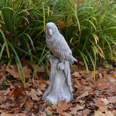 Massive Steinfigur Papagei groß Vogel gartendekoparadies aus Steinguss frostfest