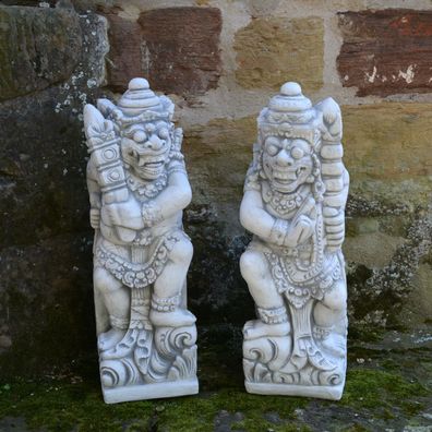 Massive Statuen Set Maya Inka Azteken Indianer Gott aus Steinguss frostfest
