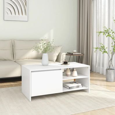 vidaXL Couchtisch Weiß 102x50x45 cm Holzwerkstoff