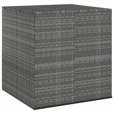 vidaXL Garten-Kissenbox PE Rattan 100x97,5x104 cm Grau