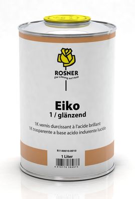 Rosner 1K-EIKO SH-Lack Klarlack glänzend/1 Decklack Möbellack Holzlack 1 L, Lack
