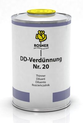 Rosner DD-Verdénnung Nr. 20 fér 2K-PUR- und DD-Lacke Holzlack Verdénner 1L, Holz,