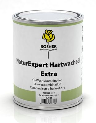 Rosner NaturExpert Hartwachsöl Extra 1L, Hartöl, Wachs, Holz, Veredelung