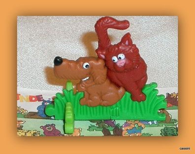 Wastl & Mimi Hund braun, Katze rot mit Beipackzettel