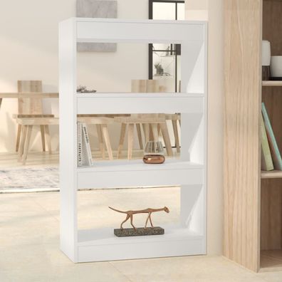 vidaXL Bücherregal/ Raumteiler Weiß 60x30x103 cm Holzwerkstoff