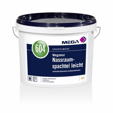 MEGA 604 Megamur Nassraumspachtel leicht 10 Liter hellblau