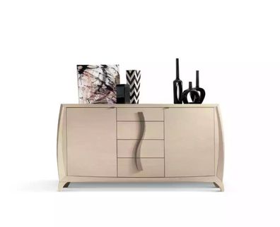 Sideboard Wohnzimmer Kommoden Klassische Schrank Beige Holzschrank Neu