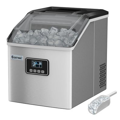 2,4L Eiswürfelmaschine, Ice Maker 22kg in 24H, Eismaschine 24 Eiswürfel in 15min