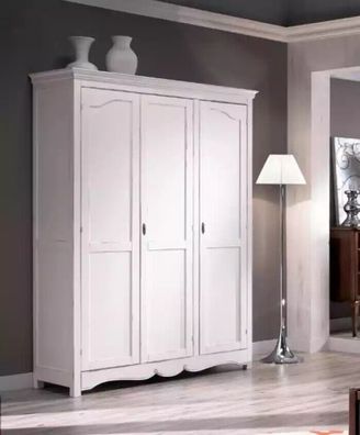 Kleiderschrank Holzschrank Schrank Schlafzimmer Luxus Möbel Weiß Neu
