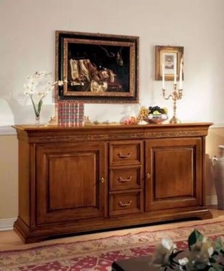 Klassische Stil Kommode Sideboard Schrank Italienische Möbel Braun Neu