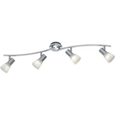 Deckenlampe Deckenleuchte Levisto LED-Balkenlampe Nickel matt 4 x E14 6 Watt L...