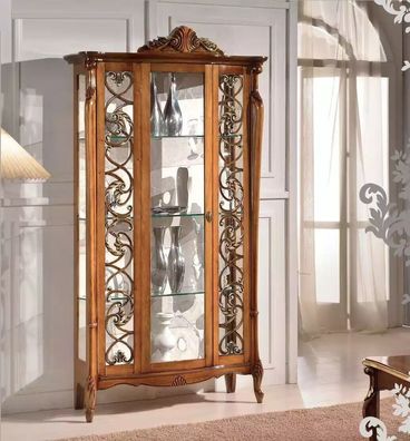 Luxus Vitrine Ausgefallene Möbel Schrank Vitrinen Glas Holz Schränke