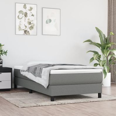 vidaXL Taschenfederkernmatratze Dunkelgrau 90x200x20 cm Stoff
