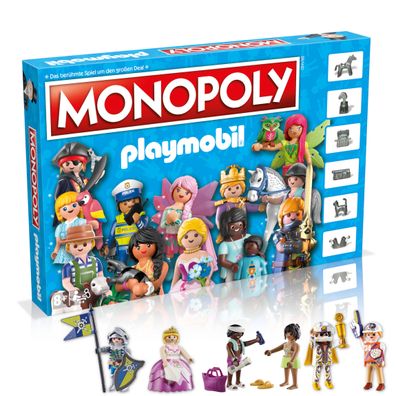 Monopoly Playmobil + 6 EXTRA Spielfiguren Brettspiel Gesellschaftsspiel Figuren
