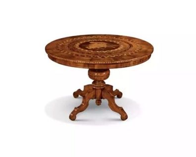 Esstisch Esszimmer Braun Rund Klassische Tisch Design Holz Luxus Möbel