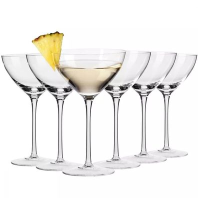 Krosno Harmony Gläser für Martini Cocktail Cosmo | Set 6 | 245 ml | Spülmaschine