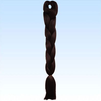 Dicker Zopf 60cm Dunkelbraun Haarverlängerung Haarteil lang Perücke Ansteckzopf