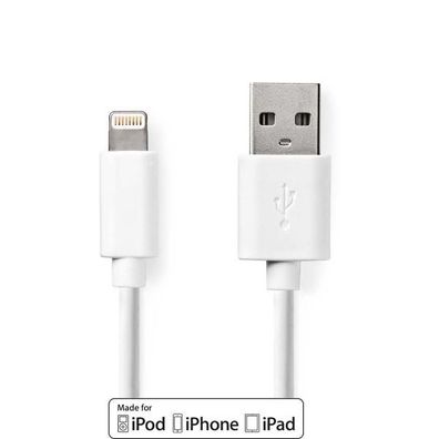 Lightning Kabel | USB 2.0 | Apple Lightning 8-Pin | USB-A Stecker | 480 Mbps...
