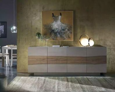 Kommode Schränke Holz Luxus Sideboard Wohnzimmer Möbel Schrank Grau