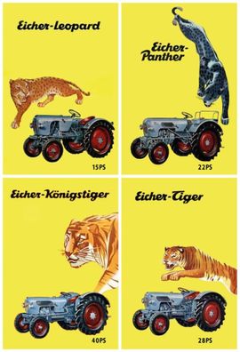 Top-Blechschild m. Kordel, 20 x 30 cm, Eicher Traktoren, Panther, Tiger, Neu, OVP