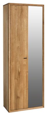 Schrank Belem 01, Farbe: Natur, Eiche teilmassiv ? 201 x 70x 39 (H x B x T)