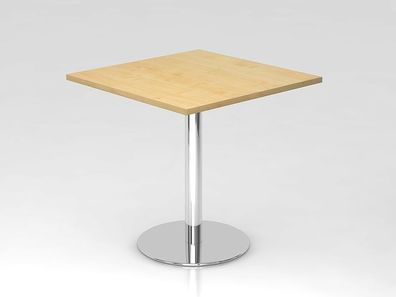 Bistro Tisch Beistelltisch Besprechungstisch 88 chrom 80 x 80 cm