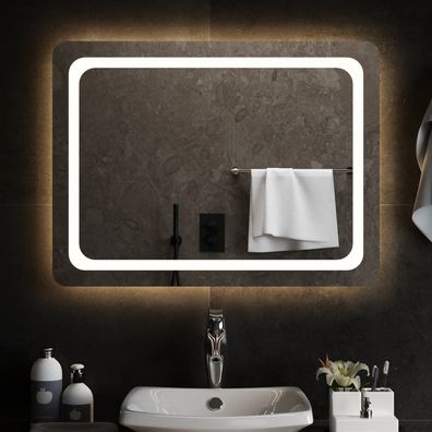 vidaXL LED-Badspiegel 80x60 cm