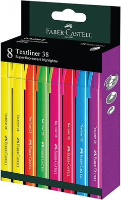 Faber-Castell Textmarker 38 Neon Farben 8er
