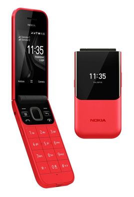 Nokia 2720 Flip TA-1170 Dual Sim Rot 2G Kamera Tasten Klapphandy mit Außendisplay NEU