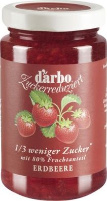 Darbo Fruchtaufstrich Erdbeere 80% Fruchtgehalt zuckerreduziert 250g