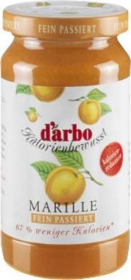 Darbo Marille fein passierte Konfitüre 60% Fruchtgehalt kalorienbewusst 220g
