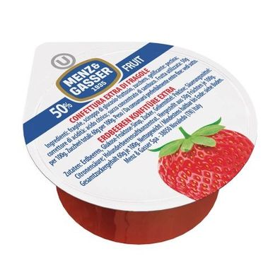 Menz & Gasser Konfitüre Extra Erdbeere 100x25g Portionspackungen