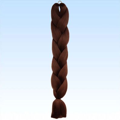 Dicker Zopf 60cm Mittelbraun Haarverlängerung Haarteil lang Perücke Ansteckzopf