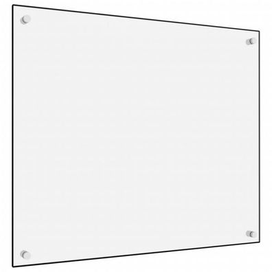 Küchenrückwand Weiß 70x60 cm Hartglas