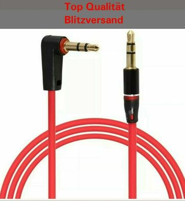 1m AUX Kabel 3,5mm Klinke Klinken Stecker für Auto iPhone MP3 Handy PC TV Stereo