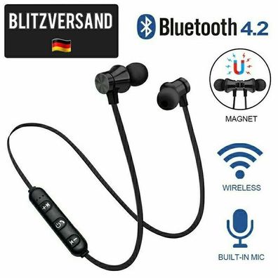Bluetooth Kopfhörer In-Ear Sport Headset MIC Für Huawei Samsung iPhone Sony LG