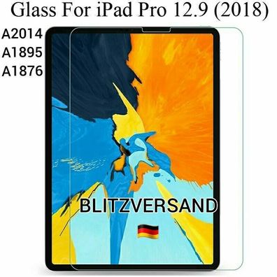 Für Apple iPad Pro 12.9 2018 A2014 A1895 A1876 Schutzglas Displayschutzfolie E