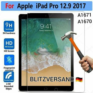 Für Apple iPad Pro 12.9 2017 A1671 A1670 Schutzglas Displayschutzfolie Echt 9H H