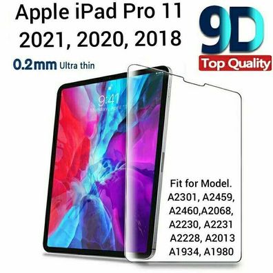 Für Apple iPad Pro 11 2021 A2301 A2459 A2460 Schutzglas Displayschutzfolie Echt